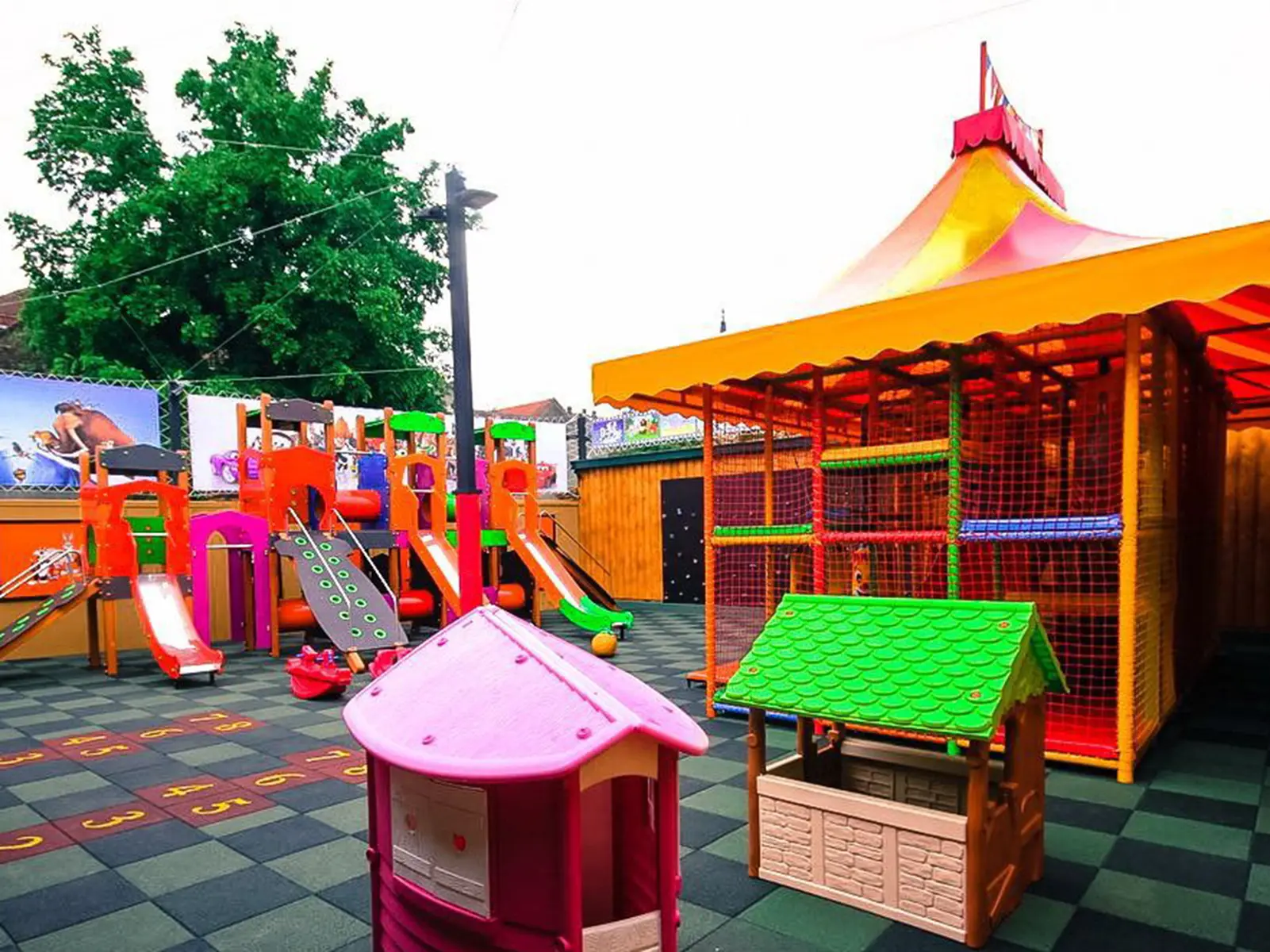 Outdoor play area equipment from European factory